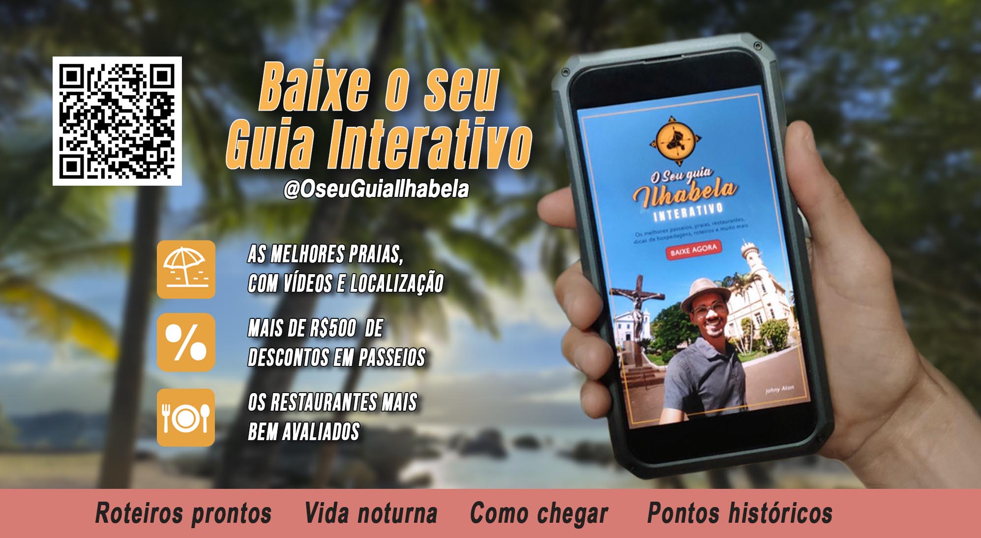 Um e-book com todas as dicas que você precisa para viver momentos inesquecíveis em Ilhabela, praias com vídeos e links de localização, dicas de hospedagem, restaurantes e passeios turísticos.